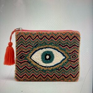 Evil eye good luck embellished mini pouches NEW!!!